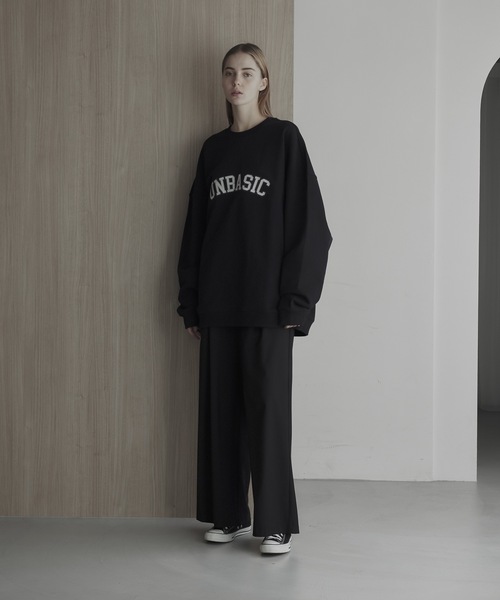 remer(リメール)の「loose UNBASIC logo over sweat / ルーズアンベーシックロゴオーバースウェット(スウェット・メンズ・ブラック/グレー・SMALL/MEDIUM/LARGE)」の3枚目の写真