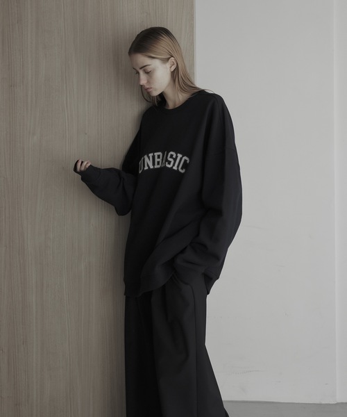remer(リメール)の「loose UNBASIC logo over sweat / ルーズアンベーシックロゴオーバースウェット(スウェット・メンズ・ブラック/グレー・SMALL/MEDIUM/LARGE)」の9枚目の写真