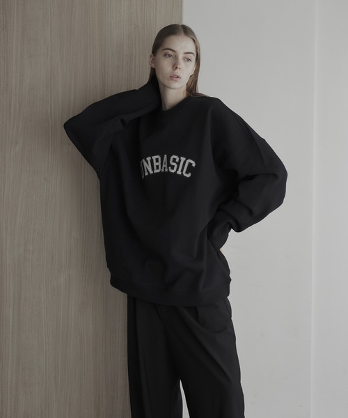 remer(リメール)の「loose UNBASIC logo over sweat / ルーズアンベーシックロゴオーバースウェット(スウェット・メンズ・ブラック/グレー・SMALL/MEDIUM/LARGE)」の13枚目の写真