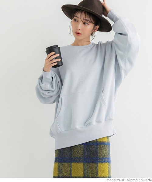 セール】裏起毛カンガルーポケットビッグスウェット（スウェット