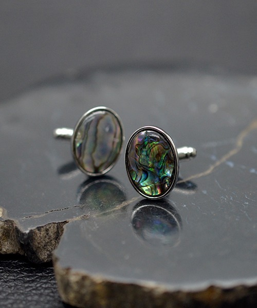 Fun & Daily（ファンアンドデイリー）の「F&D : シェルストーンカフスリンク（カフリンクス・メンズ・ホワイト/グレー/その他1/その他2・FREE）」の8枚目の写真