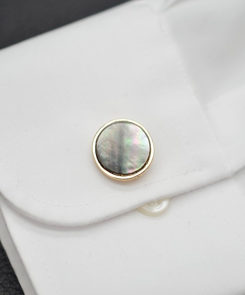 Fun & Daily（ファンアンドデイリー）の「F&D : シェルストーンカフスリンク（カフリンクス・メンズ・ホワイト/グレー/その他1/その他2・FREE）」の12枚目の写真