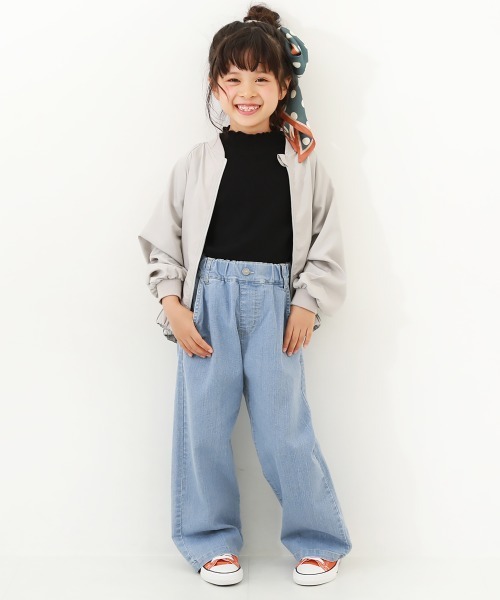 devirock（デビロック）の「楽デニム ワイドパンツ（デニムパンツ・キッズ・ブルー系その他/ネイビー/サックスブルー・100cm/110cm/120cm/130cm/140cm/150cm/160cm）」の15枚目の写真