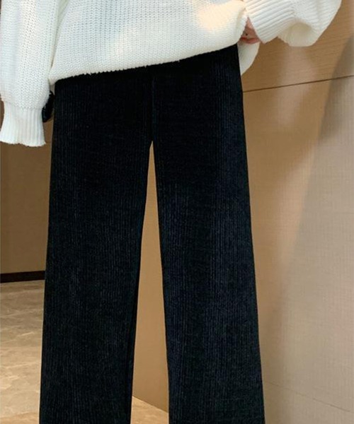 aimoha（アイモハ）の「裏起毛　コーデュロイワイドパンツ（その他パンツ・レディース・ブラック/ベージュ・X-LARGE/MEDIUM/LARGE/XX-LARGE/SMALL）」の16枚目の写真