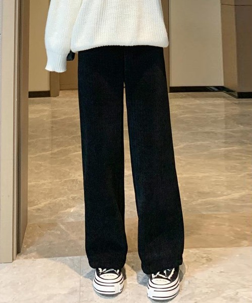 aimoha（アイモハ）の「裏起毛　コーデュロイワイドパンツ（その他パンツ・レディース・ブラック/ベージュ・X-LARGE/MEDIUM/LARGE/XX-LARGE/SMALL）」の17枚目の写真