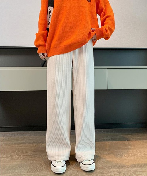 aimoha（アイモハ）の「裏起毛　コーデュロイワイドパンツ（その他パンツ・レディース・ブラック/ベージュ・X-LARGE/MEDIUM/LARGE/XX-LARGE/SMALL）」の11枚目の写真