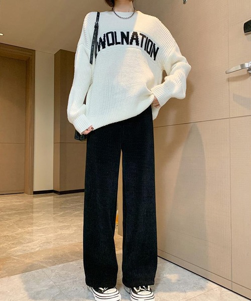 aimoha（アイモハ）の「裏起毛　コーデュロイワイドパンツ（その他パンツ・レディース・ブラック/ベージュ・X-LARGE/MEDIUM/LARGE/XX-LARGE/SMALL）」の18枚目の写真