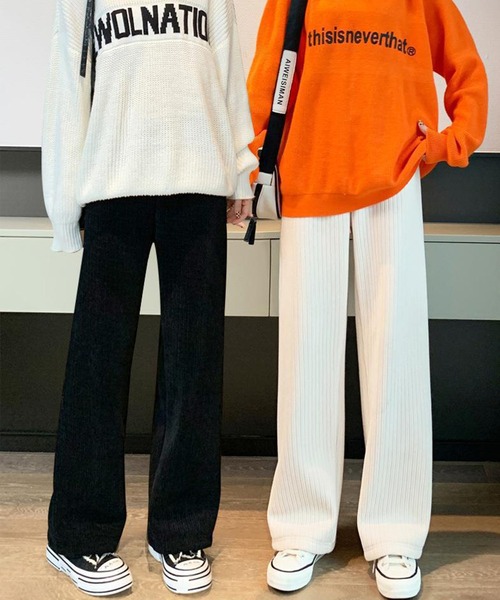 aimoha（アイモハ）の「裏起毛　コーデュロイワイドパンツ（その他パンツ・レディース・ブラック/ベージュ・X-LARGE/MEDIUM/LARGE/XX-LARGE/SMALL）」の21枚目の写真