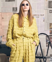 MAISON SPECIAL | 《ユニセックスアイテム》フリンジツイードジャガードプライムオーバーシャツ【MAISON SPECIAL/メゾンスペシャル】■セットアップ対応■(シャツ/ブラウス)