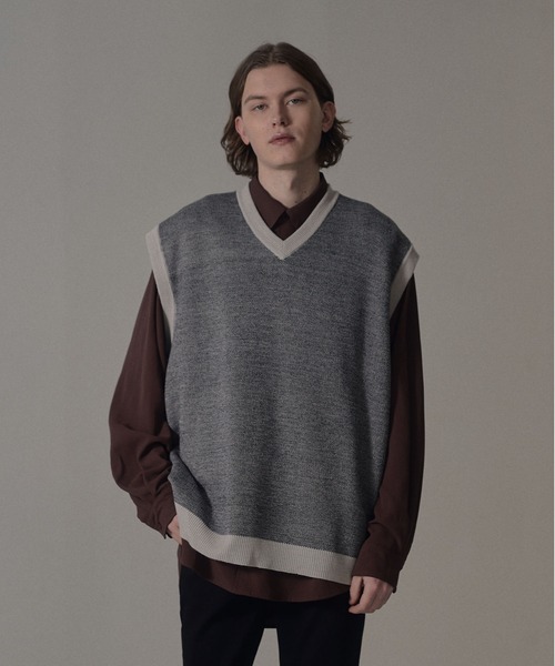 DOOPZ（ドープス）の「リバーシブルニットベスト（ベスト・メンズ・ベージュ/グレー・SMALL/MEDIUM/LARGE）」の3枚目の写真