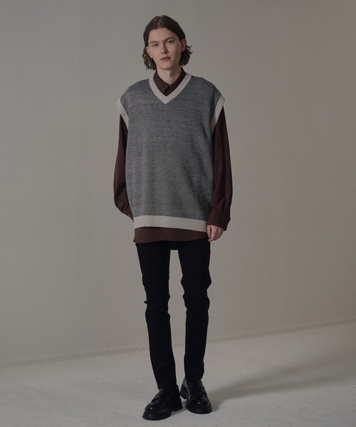 DOOPZ（ドープス）の「リバーシブルニットベスト（ベスト・メンズ・ベージュ/グレー・SMALL/MEDIUM/LARGE）」の8枚目の写真