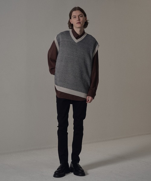 DOOPZ（ドープス）の「リバーシブルニットベスト（ベスト・メンズ・ベージュ/グレー・SMALL/MEDIUM/LARGE）」の9枚目の写真