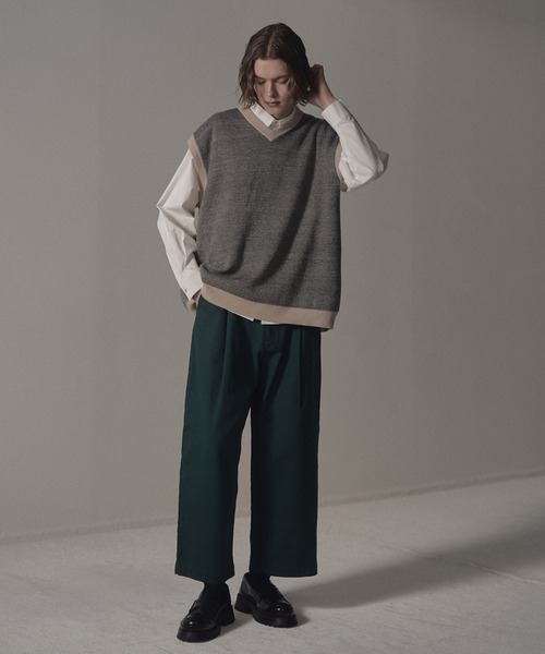 DOOPZ（ドープス）の「リバーシブルニットベスト（ベスト・メンズ・ベージュ/グレー・SMALL/MEDIUM/LARGE）」の15枚目の写真