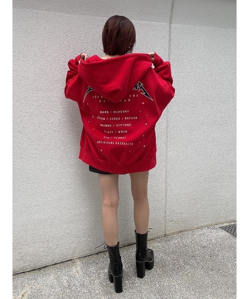 ENVYM（アンビー）の「スペースロゴＺＩＰパーカー（パーカー・レディース・レッド/ホワイト/ブラック・FREE）」の12枚目の写真