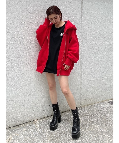 ENVYM（アンビー）の「スペースロゴＺＩＰパーカー（パーカー・レディース・レッド/ホワイト/ブラック・FREE）」の16枚目の写真