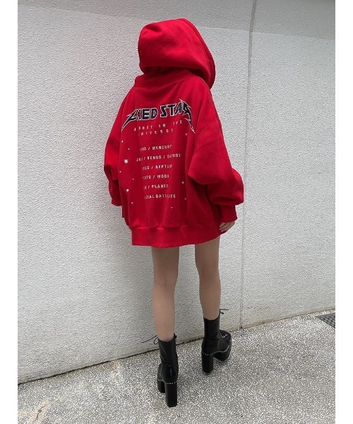 ENVYM（アンビー）の「スペースロゴＺＩＰパーカー（パーカー・レディース・レッド/ホワイト/ブラック・FREE）」の17枚目の写真