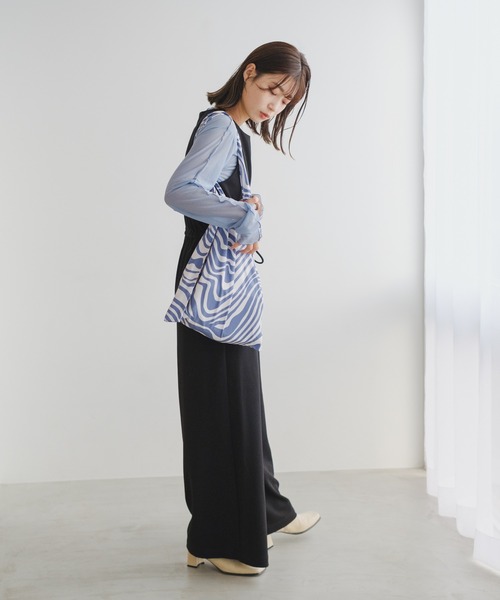 Kastane(カスタネ)の「【A4対応/PC対応】マーブルトートBAG(トートバッグ・レディース・ブルー/ベージュ/グリーン・FREE)」の21枚目の写真