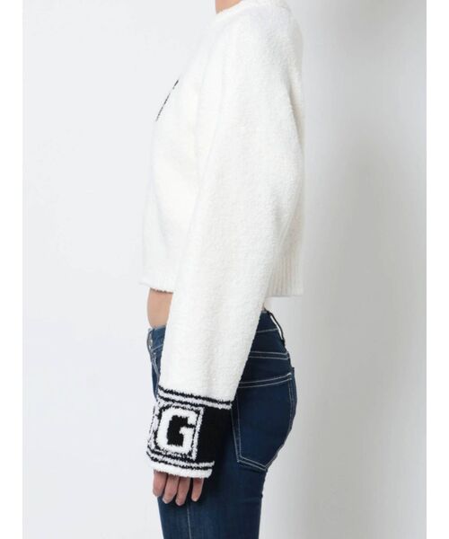 GYDA(ジェイダ)の「SYMMETRY GYDA モールヤーンニットトップス(ニット/セーター・レディース・オフホワイト/ブラック/ベージュ・FREE)」の21枚目の写真