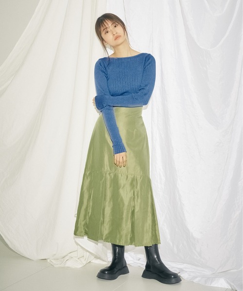 INSIIS(インシス)の「2wayウエストマークリボンニット(ニット/セーター・レディース・オレンジ/ブルー/ブラック・フリー)」の10枚目の写真