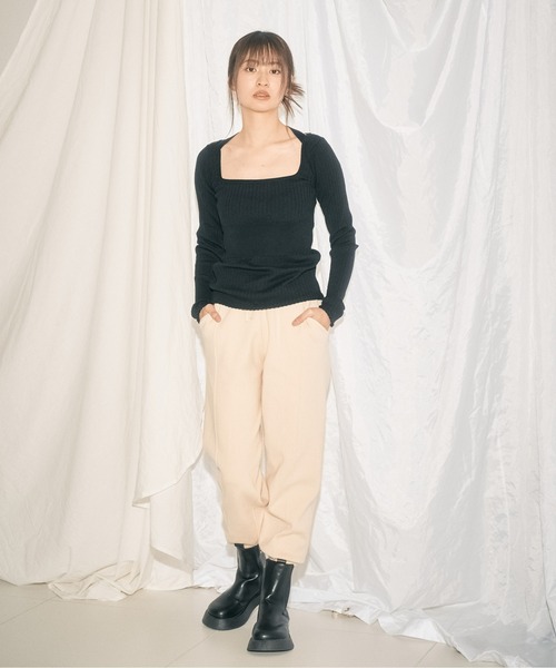 INSIIS(インシス)の「2wayウエストマークリボンニット(ニット/セーター・レディース・オレンジ/ブルー/ブラック・フリー)」の19枚目の写真