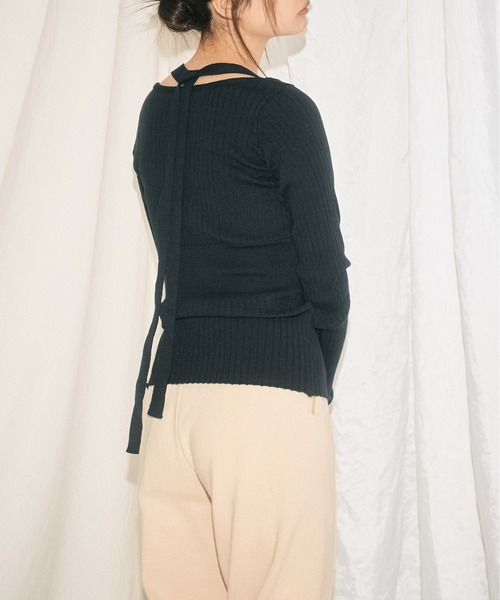 INSIIS(インシス)の「2wayウエストマークリボンニット(ニット/セーター・レディース・オレンジ/ブルー/ブラック・フリー)」の17枚目の写真