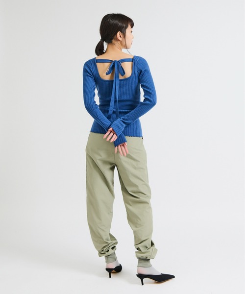 INSIIS(インシス)の「2wayウエストマークリボンニット(ニット/セーター・レディース・オレンジ/ブルー/ブラック・フリー)」の18枚目の写真