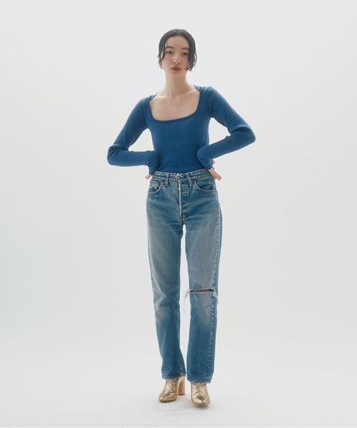 INSIIS(インシス)の「2wayウエストマークリボンニット(ニット/セーター・レディース・オレンジ/ブルー/ブラック・フリー)」の21枚目の写真