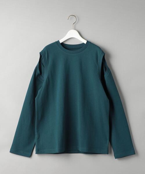 BEAUTY&YOUTH UNITED ARROWS(ビューティーアンドユースユナイテッドアローズ)の「コットンインレイ ホール ロングスリーブ カットソー(Tシャツ/カットソー・レディース・コバルトブルー/ホワイト/ダークグレー・FREE)」の3枚目の写真