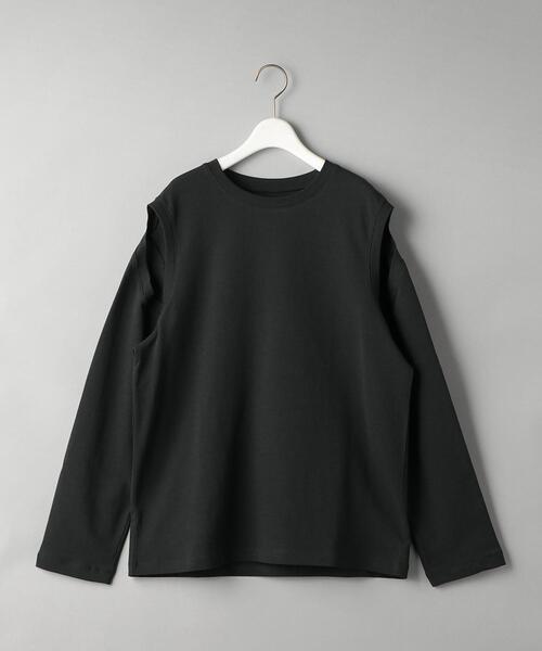BEAUTY&YOUTH UNITED ARROWS(ビューティーアンドユースユナイテッドアローズ)の「コットンインレイ ホール ロングスリーブ カットソー(Tシャツ/カットソー・レディース・コバルトブルー/ホワイト/ダークグレー・FREE)」の2枚目の写真