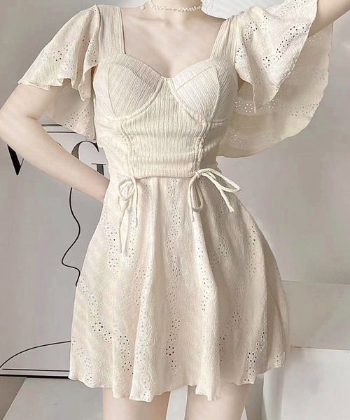 Dita Muaj.（ディータムアージュ）の「レースワンピース 水着（水着・レディース・ブラック/アイボリー・L/M/XL）」の7枚目の写真