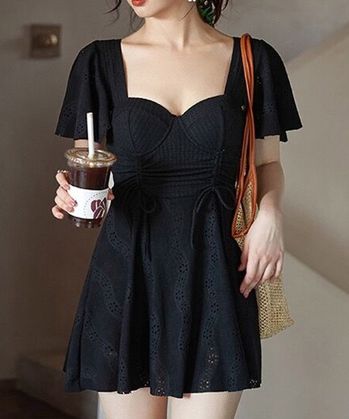 Dita Muaj.（ディータムアージュ）の「レースワンピース 水着（水着・レディース・ブラック/アイボリー・L/M/XL）」の5枚目の写真