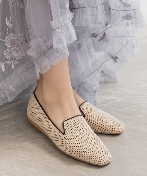 coca（ANDEX shoes product）（コカ）の「【サステナブルシリーズ】 ソフトスクエアトゥ ニット スリッポン（スリッポン・レディース・ブラック/ベージュ・SMALL/MEDIUM/LARGE）」の8枚目の写真