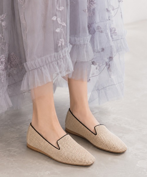 coca（ANDEX shoes product）（コカ）の「【サステナブルシリーズ】 ソフトスクエアトゥ ニット スリッポン（スリッポン・レディース・ブラック/ベージュ・SMALL/MEDIUM/LARGE）」の6枚目の写真