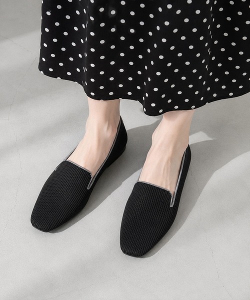 coca（ANDEX shoes product）（コカ）の「【サステナブルシリーズ】 ソフトスクエアトゥ ニット スリッポン（スリッポン・レディース・ブラック/ベージュ・SMALL/MEDIUM/LARGE）」の12枚目の写真