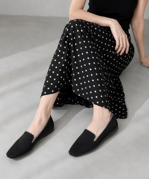 coca（ANDEX shoes product）（コカ）の「【サステナブルシリーズ】 ソフトスクエアトゥ ニット スリッポン（スリッポン・レディース・ブラック/ベージュ・SMALL/MEDIUM/LARGE）」の14枚目の写真