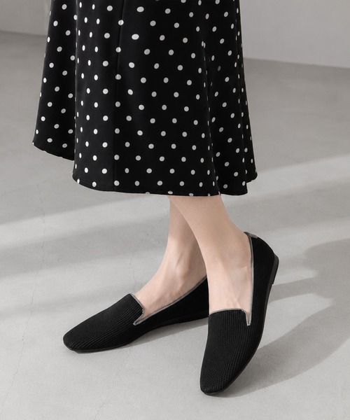coca（ANDEX shoes product）（コカ）の「【サステナブルシリーズ】 ソフトスクエアトゥ ニット スリッポン（スリッポン・レディース・ブラック/ベージュ・SMALL/MEDIUM/LARGE）」の13枚目の写真