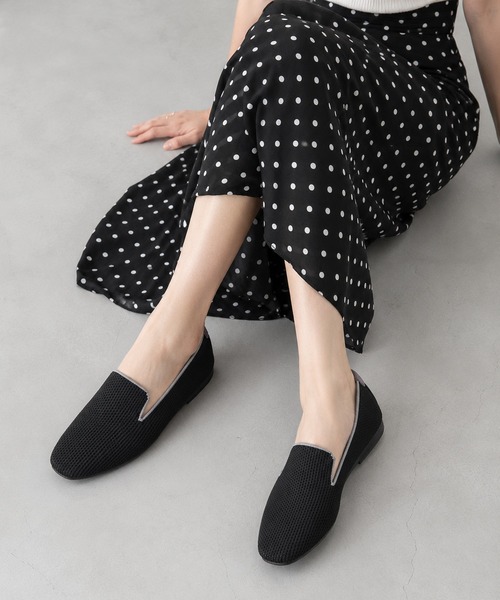 coca（ANDEX shoes product）（コカ）の「【サステナブルシリーズ】 ソフトスクエアトゥ ニット スリッポン（スリッポン・レディース・ブラック/ベージュ・SMALL/MEDIUM/LARGE）」の20枚目の写真