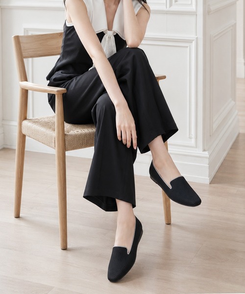 coca（ANDEX shoes product）（コカ）の「【サステナブルシリーズ】 ソフトスクエアトゥ ニット スリッポン（スリッポン・レディース・ブラック/ベージュ・SMALL/MEDIUM/LARGE）」の17枚目の写真