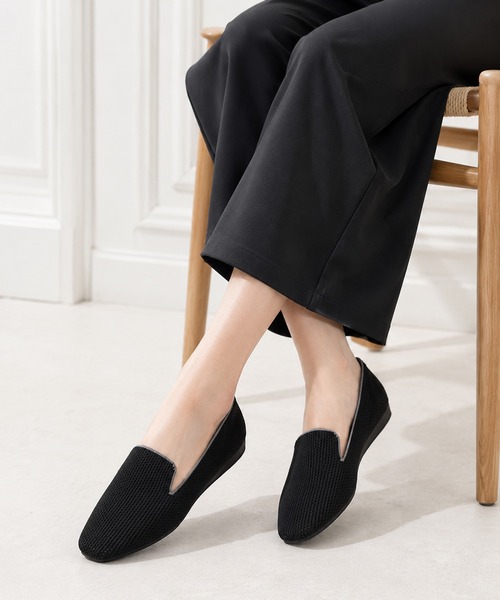 coca（ANDEX shoes product）（コカ）の「【サステナブルシリーズ】 ソフトスクエアトゥ ニット スリッポン（スリッポン・レディース・ブラック/ベージュ・SMALL/MEDIUM/LARGE）」の15枚目の写真