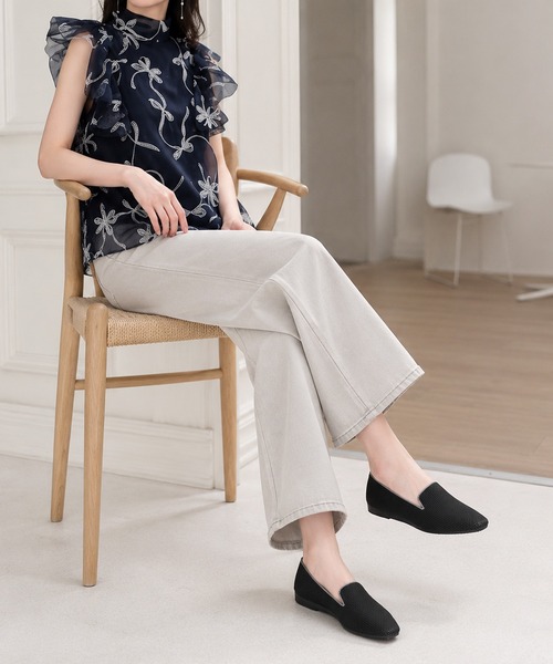 coca（ANDEX shoes product）（コカ）の「【サステナブルシリーズ】 ソフトスクエアトゥ ニット スリッポン（スリッポン・レディース・ブラック/ベージュ・SMALL/MEDIUM/LARGE）」の19枚目の写真