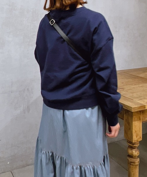 un dix cors（アンディコール）の「ロゴプリントコットンプルオーバー（Tシャツ/カットソー・レディース・ベージュ/ネイビー/オフホワイト・FREE）」の7枚目の写真