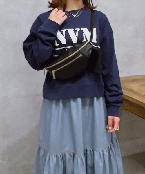 un dix cors（アンディコール）の「ロゴプリントコットンプルオーバー（Tシャツ/カットソー・レディース・ベージュ/ネイビー/オフホワイト・FREE）」の5枚目の写真