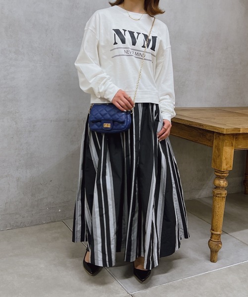 un dix cors（アンディコール）の「ロゴプリントコットンプルオーバー（Tシャツ/カットソー・レディース・ベージュ/ネイビー/オフホワイト・FREE）」の21枚目の写真