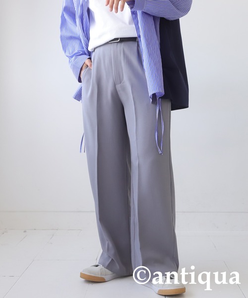 antiqua(アンティカ)の「センタープレスパンツ(その他パンツ・レディース・ブラック/ベージュ/グレー・M/L)」の3枚目の写真