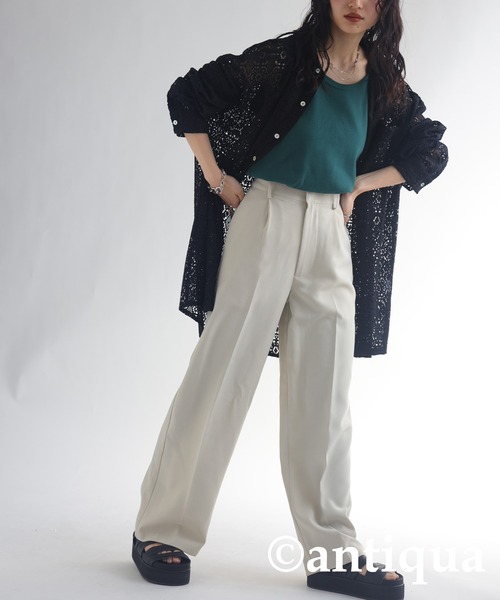 antiqua(アンティカ)の「センタープレスパンツ(その他パンツ・レディース・ブラック/ベージュ/グレー・M/L)」の22枚目の写真