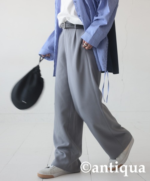 antiqua(アンティカ)の「センタープレスパンツ(その他パンツ・レディース・ブラック/ベージュ/グレー・M/L)」の13枚目の写真