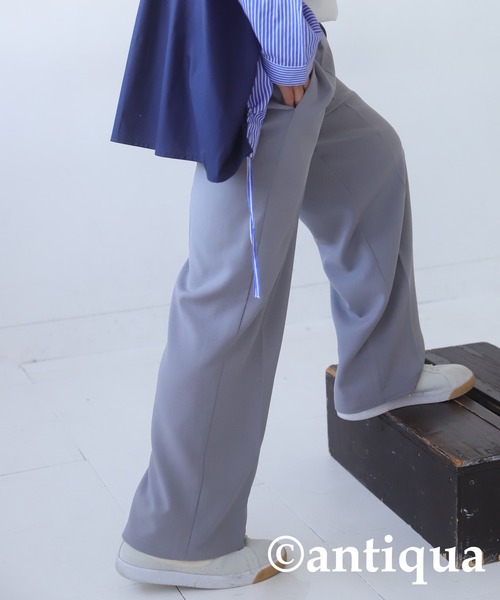 antiqua(アンティカ)の「センタープレスパンツ(その他パンツ・レディース・ブラック/ベージュ/グレー・M/L)」の19枚目の写真