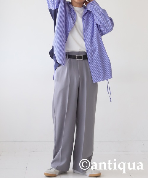 antiqua(アンティカ)の「センタープレスパンツ(その他パンツ・レディース・ブラック/ベージュ/グレー・M/L)」の14枚目の写真
