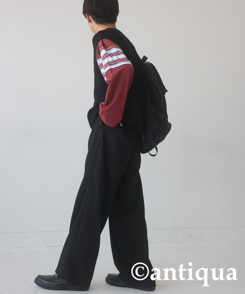 antiqua(アンティカ)の「センタープレスパンツ(その他パンツ・レディース・ブラック/ベージュ/グレー・M/L)」の5枚目の写真