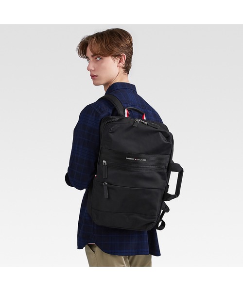 TOMMY HILFIGER(トミーヒルフィガー)の「ナイロンバックパック(バックパック/リュック・メンズ・ネイビー/ブラック・FREE)」の11枚目の写真